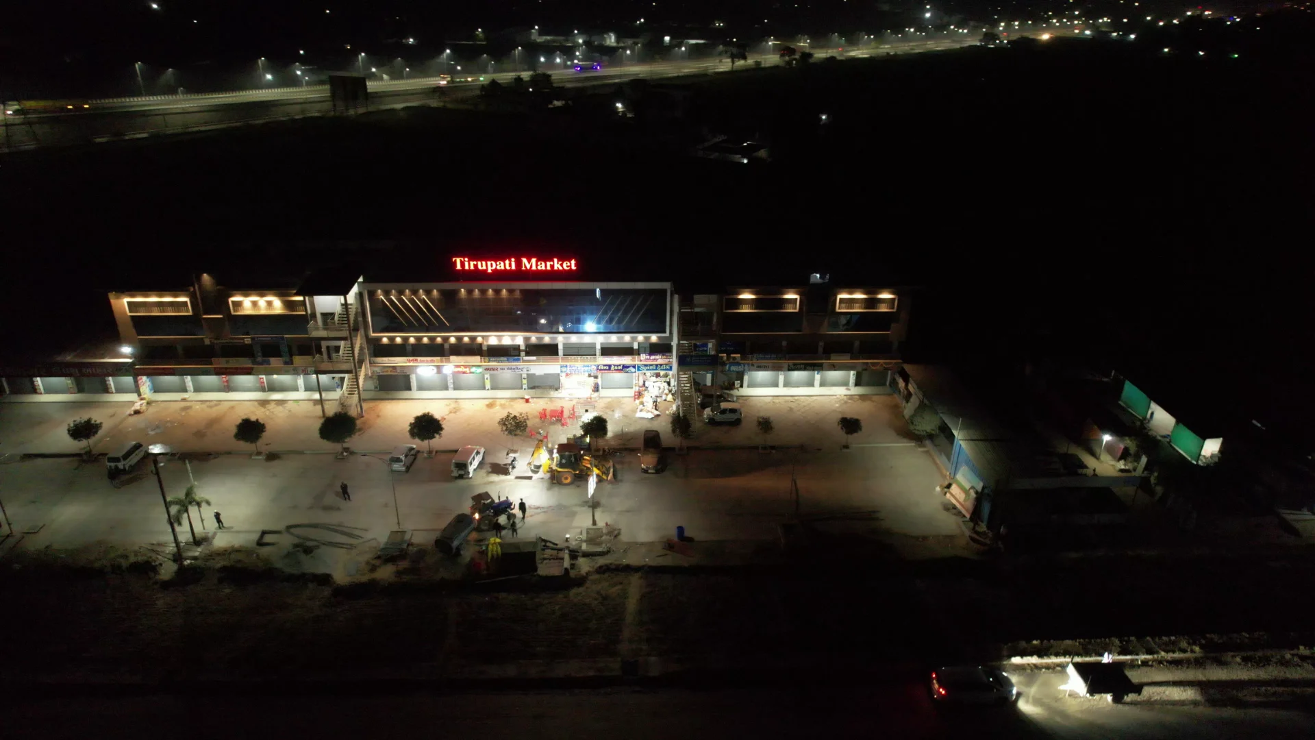 Tirupati Complex Night Bird Eye view